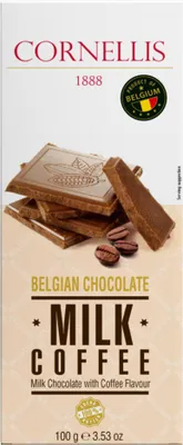 Zdjęcie produktu dla CORNELLIS Czekolada Belgijska Mleczna z Dodatkiem Kawy Pyszna Czekolada