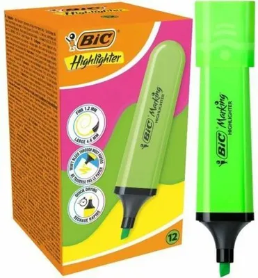 Image de Surligneur vert fluo (12 pièces) BIC