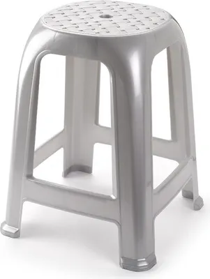 Produktbild von PlasticForte Kuchentreppe - silber - 100 kg - 46,5 cm - Tritthocker