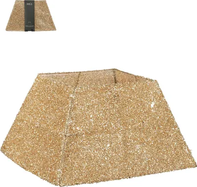Produktbild von Mica Decorations Weihnachtsbaumrock - L50 x B50 x H30 cm - Gold