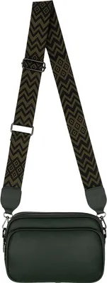 Produktbild von Umhängetasche (7038) Bauchtasche Crossbody-Bag Kunstleder Italy-Design GREEN