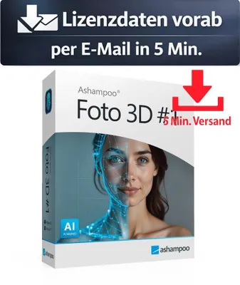 Produktbild von Ashampoo Foto 3D #1 (1 PC - Lifetime) ESD Bild, Video Audio 5 Min. Versand als Download per Mail