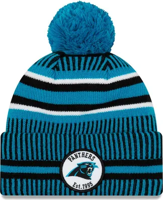Produktbild von NFL Carolina Panthers Sideline 2019 Bobble Wollmütze cuffed knit hat NewEra