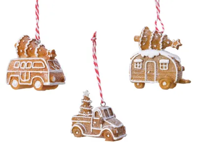 Immagine prodotto di Ciondolo auto in Vetroceramica con motivazione Lebkuchen, 7 cm, 1 pezzo assortito