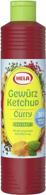 Obrázok produktu pre Hela Gewürz Kečup Curry delikat Original s nižším obsahom cukru 800ml