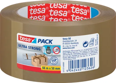 Produktbild von tesa tesapack ultra strong, original braun ( PVC ) 66m x 50mm