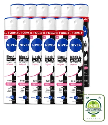 Produktbild von 12 x NIVEA Deospray Invisible Black & White Original - 250 ml - Großpackung - 12 Stücke