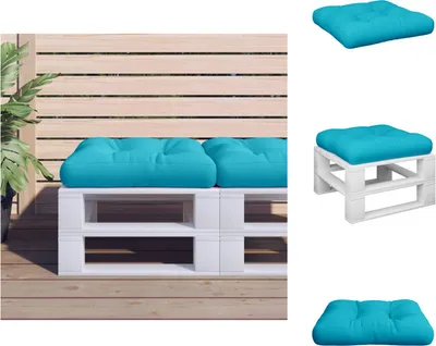 Produktbild von vidaXL Palettenkissen Türkis 60x60x12 cm Stoff - Sitzpolster
