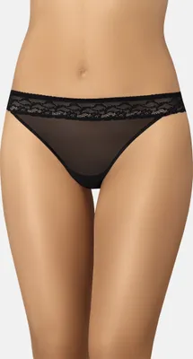 Zdjęcie produktu dla Teyli siateczkowe majtki z kwiatową koronką Faggy Female 323 czarny M