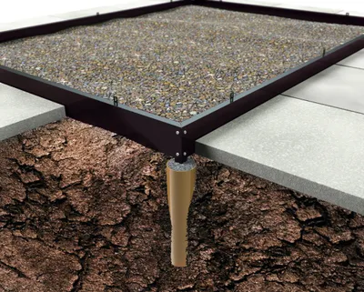 Produktbild von Juliana Stahlfundament für Gewächshaus Qube 6 - 3,6 m² (Gr. 1) schwarz