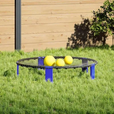 Produktbild von Roundnet-Set mit 3 Bällen und Pumpe, Ø90x20 cm, Spielzeuge & Spiele, Spielzeuge, Sportspielzeuge
