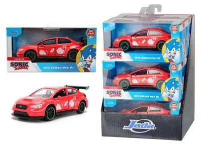 Productafbeelding van Sonic Diecast model, schaal 1:32, Knuckles, 2016 Subaru WRX STI, serie (6 stuks)