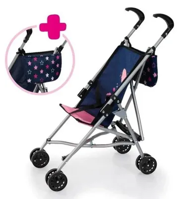 Image de Poussette pour poupées avec sac, bleue - Bayer Design