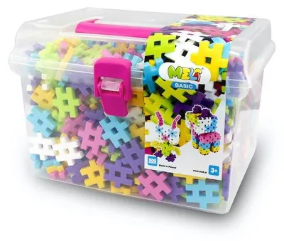 Produktbild von Meli Basic Pink Travel Box – 500-teiliges Konstruktionsset in praktischer Box
