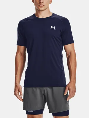 Produktbild von Under Armour HeatGear Tailliertes Kurzarm-T-Shirt, Blau XL