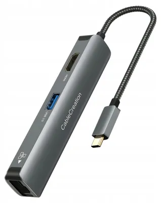 Produktbild von CableCreation CD0753 USB-C Hub 5-in-1 Ethernet HDMI