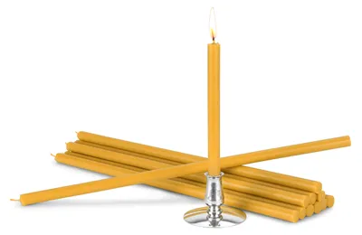 Kerzenhalter mit 100% Bienenwachskerzen, 10 Stück, 30 cm