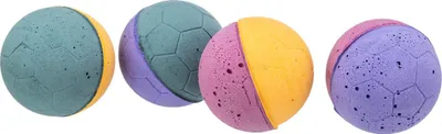 Produktbild von TRIXIE Set of Soft Balls, Katze, Kugellager, Mehrfarbig, Schaum, Gummi, 4,3 cm