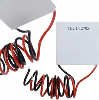 Immagine prodotto di Rosfix Modulo Peltier TEC1-12705 | 77W 12V | 40x40mm, 5A, 2 |, da -55°C a 83°C