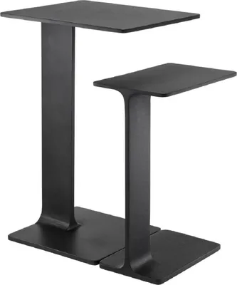 Produktbild von Casa Padrino Luxus Beistelltisch Set Schwarz - 2 Tische aus hochwertigem Aluminium - Wohnzimmer Möbel - Luxus Qualität