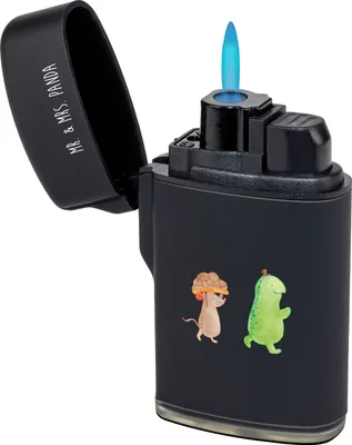 Produktbild von Mr. & Mrs. Panda gas anzünder Schildkröte Maus - Schwarz - Geschenk, gasfeuerzeuge, Feuerzeuge, Freunde, Spazieren, Gasfeuerzeug, Feuerzeug, sturmfeuerzeug