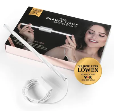LED-Spiegellampe 5-in-1, Tageslicht, dimmbar, Gold, 35 cm