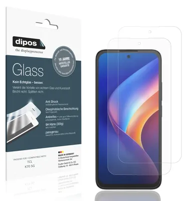 Image de 2x Protection ecrán pour TCL K70 5G mat Verre souple Film Protecteur 9H dipos