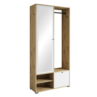 Immagine prodotto di MINIO go for it, set di armadi "DAFNI", armadio, 90 cm, con specchio, colore rovere Aristan / bianco
