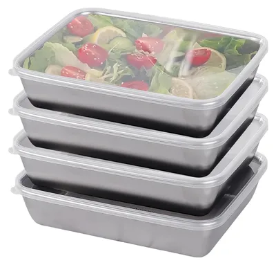 Vorratsdosen 4er-Set, 25,5x20x5,5 cm, stapelbar, luftdicht