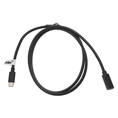 Produktbild von vhbw USB-C Verlängerungskabel für Notebook, Tablet - Kabel Schwarz, 13,7 cm
