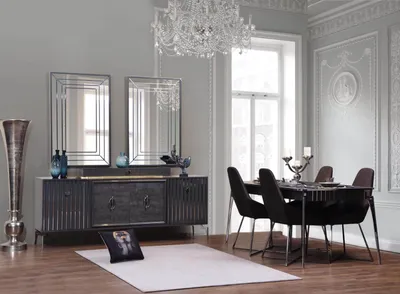 Produktbild von Luxus Esszimmer Set Esstisch + 6x Stühle Designer Set Essgruppe Garnitur