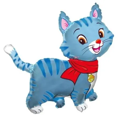 Image de Ballon en aluminium « Chaton bleu » 91 cm - Godan