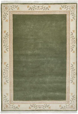 Handgeknüpfter Wollteppich Gala, 40x60 cm, Grün