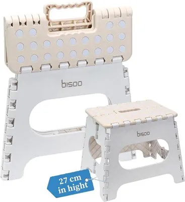 Produktbild von Faltbarer Kindertritt für Toilettentraining, 27 cm - Leichtes, rutschfestes Kinderpodest - Bequemer und tragbarer Toilettenstuhl für Kinder