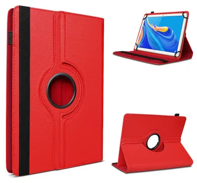 Produktbild von Tablet Hülle für HONOR PAD X8A Tasche Schutzhülle Case 360 Grad DrehbarFarbe 360 Uni:Rot