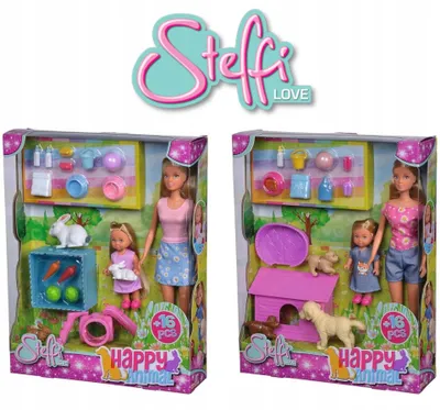 Produktbild von Simba Steffi Love Puppen Steffi & Evi mit Tieren
