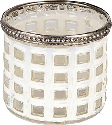 Image de Clayre & Eef Bougeoir Ø 8x7 cm Blanc Verre
