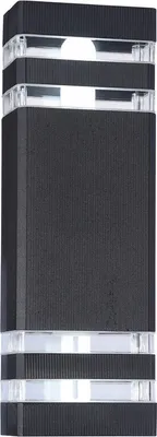 Produktbild von Maytoni Wandleuchte Außenunterden Linden Schwarz E27 IP54 Aluminium Glas