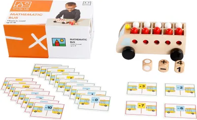 Produktbild von Toys for Life Holzspiel Mathematik Rechen Bus