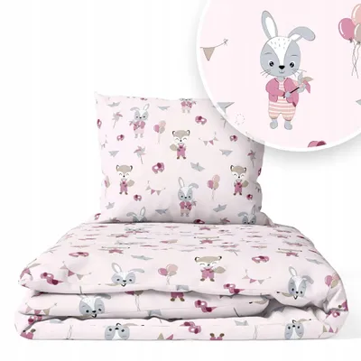 Immagine prodotto di Set Biancheria da Letto per Lettino 90 × 120 cm + Federa 40 × 60 cm – 100% Cotone per Neonato e Bambino