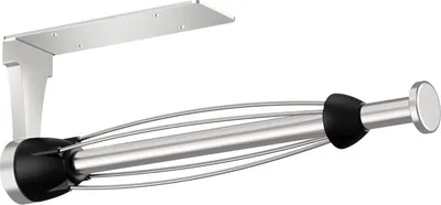 Image de VEHHE Porte-rouleau de cuisine Acier inoxydable Argenté Adhésif ou Percé 1
