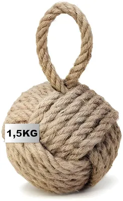 Produktbild von PolkaHome® Türstopper - 1,5 kg Schwerer Türhalter im türkischen Knoten-Design - Funktionelles Wohnaccessoire - Tür- und Fensterstopper