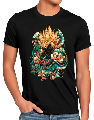 Produktbild von style3 Summer Dragon Herren T-Shirt super saiyan z gt