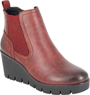 Image de Cipriata - Bottines pour femmes "Annina" DF4577 (39,5 EU) (Bourgogne)