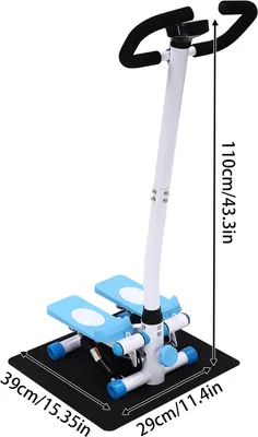 Obrázok produktu pre Fitness stepper, výškovo nastaviteľný, nosnosť 150 kg, modrý