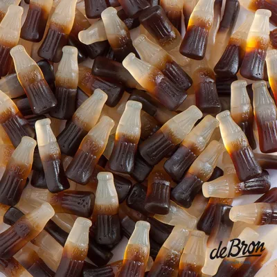 Produktbild von De Bron Cola Gums Cola Fläschchen Fruchtgummi Zuckerfrei 1 kg