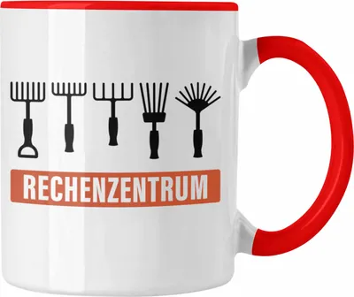 Produktbild von Trendation - Rechenzentrum Gärtner Tasse mit Spruch Garten Hobbygärtner Geschenk Lustig (Rot)