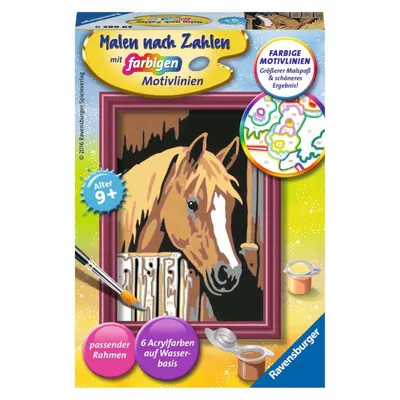 Immagine prodotto di Ravensburger 29685 Ravensburger Malen-nach-Zahlen Pferd im Stall