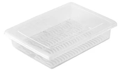 Transparente Aufbewahrungsbox mit Deckel, 30x30x9 cm, für Lebensmittel