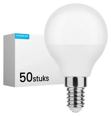 Productafbeelding van Modee LED Globelamp G80 E14 Mat - 4.9W 470lm 2700K - Warmwit - Vervangt 40W - 50 stuks